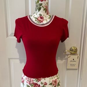 Bozzolo red crop top - size M